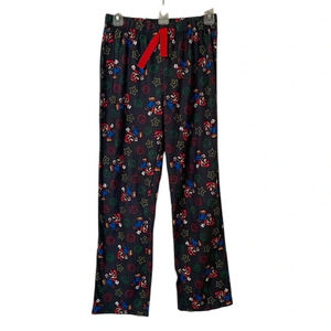 Super Mario Print Nintendo Pajama Pants Child’s Size XL EUC Red Tie Waist